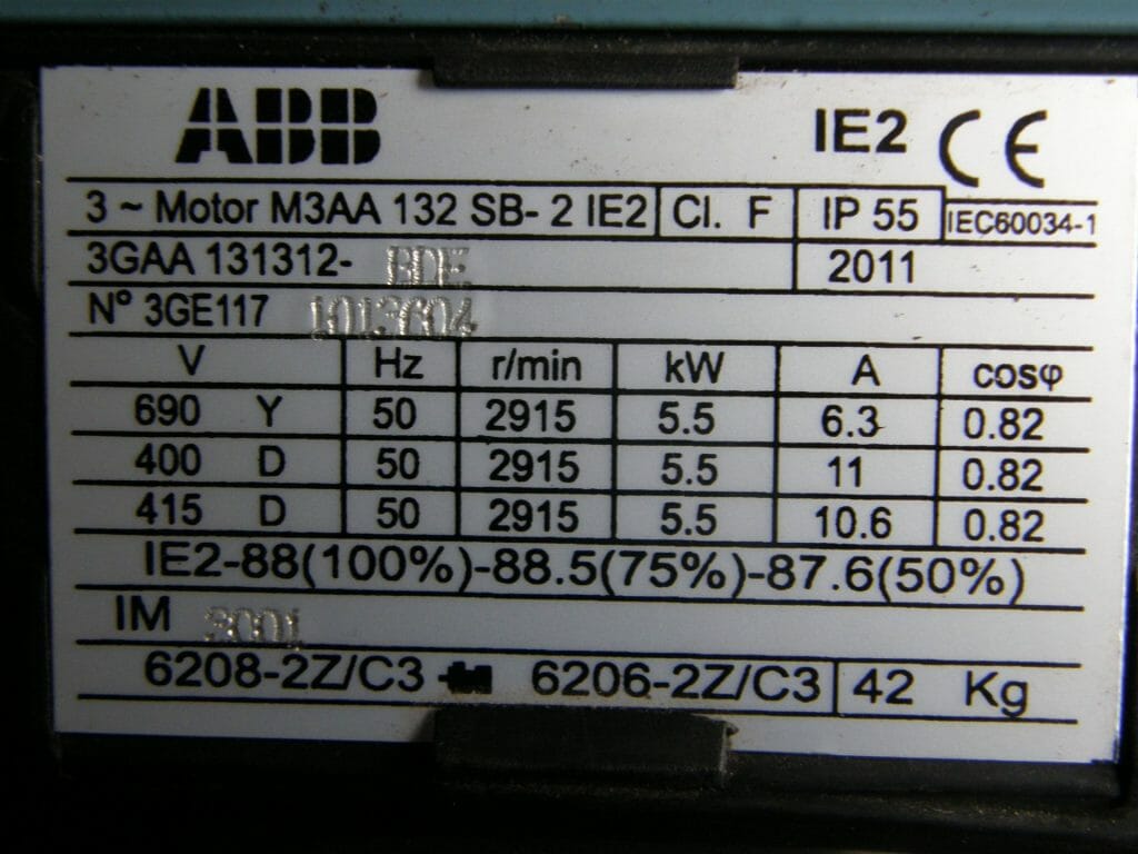 Nameplate Motor Nameplate 3 